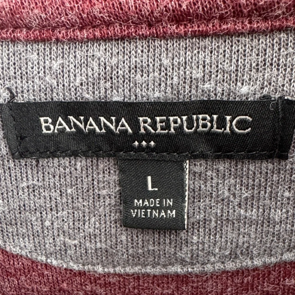 Men’s Banana Republic Burgundy Zip Up Sweater SZ L